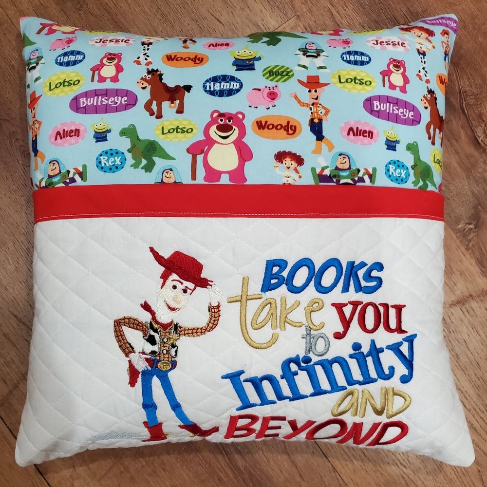 Toy Story Woody Reading Book Pocket Pillow 16"x16"